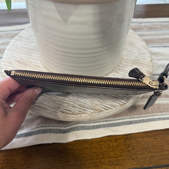 COACH GLITTER STAR WRISTLET WALLET CLUTCH BROWN  LMT EDITION SPARKLE - Picture 6 of 12